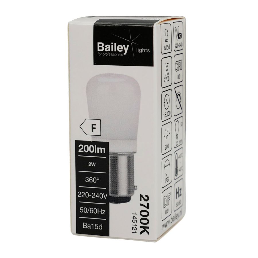 LED-lamp Appliance Special T23X53 Ba15d 2W 21W 200lm 827 mat