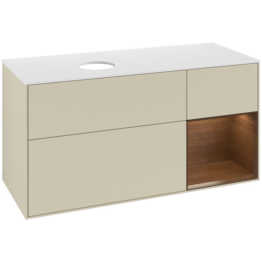 Wastafelonderkast Finion 1200x603x501mm S.Grey Matt Lacquer FA51GNHJ