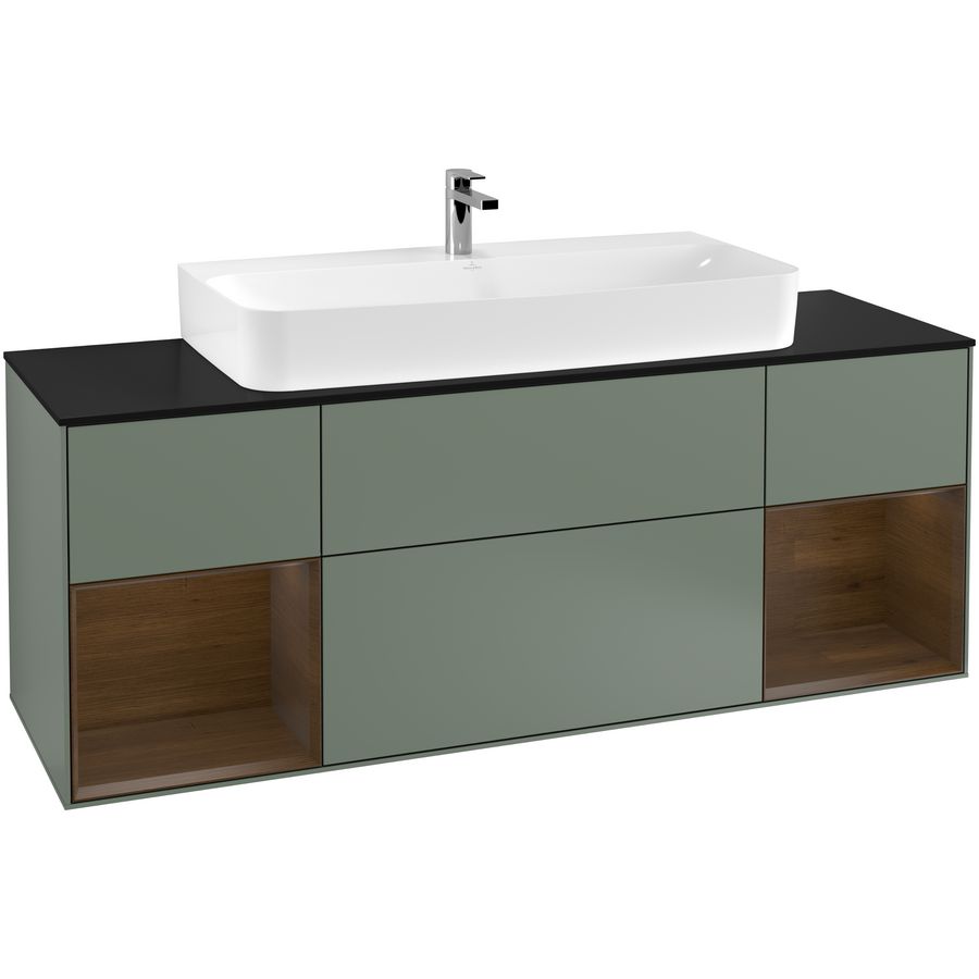 Wastafelonderkast Finion 1600x603x501mm Olive Matt Lacquer G212GNGM