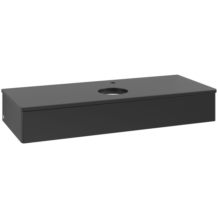 Wastafelonderkast Antao 1200x190x500mm Black Matt Lacquer K10050PD