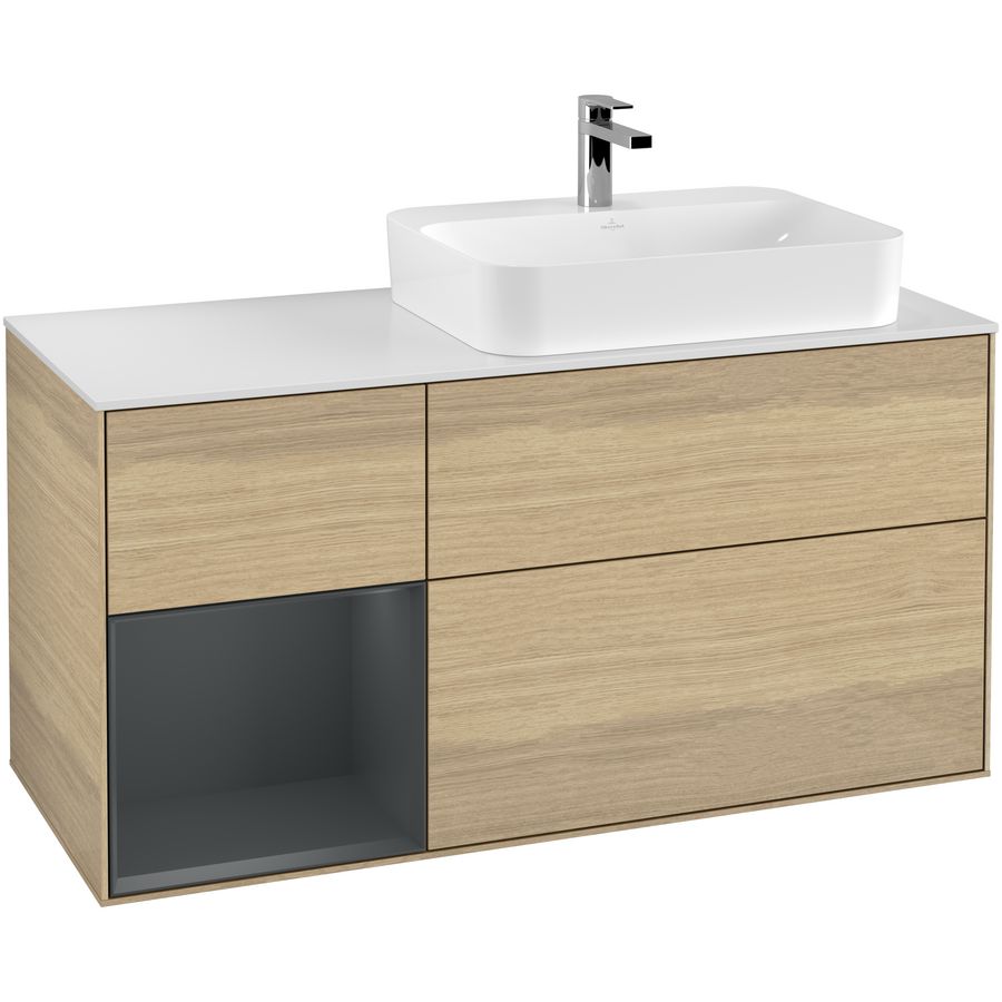 Wastafelonderkast Finion 1200x603x501mm Oak Veneer G391HGPC
