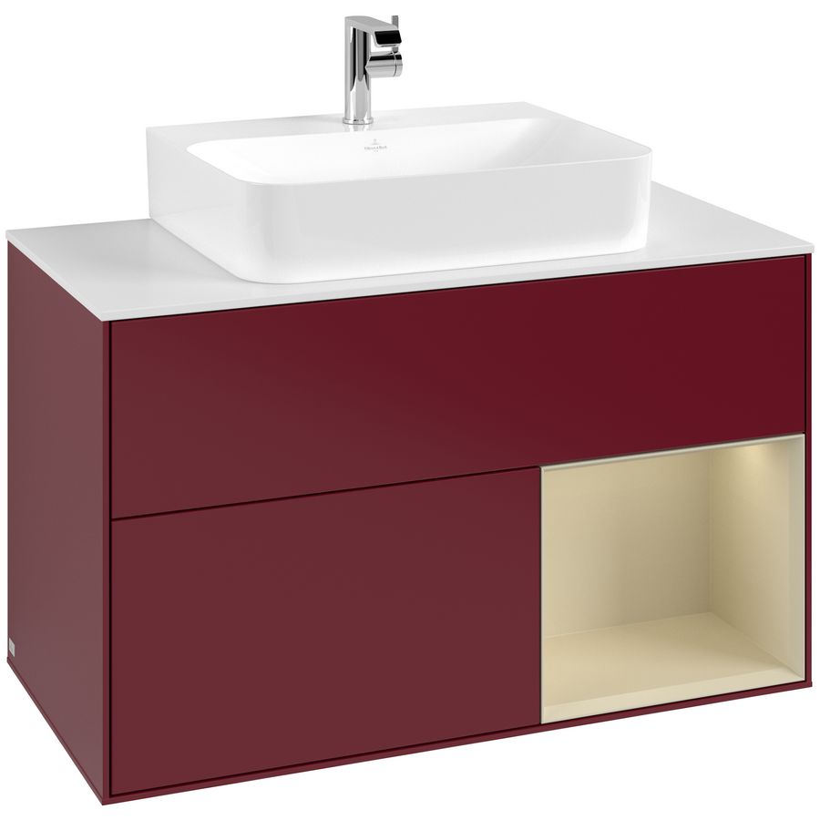 Wastafelonderkast Finion 1000x603x501mm Peony Matt Lacquer G121HJHB
