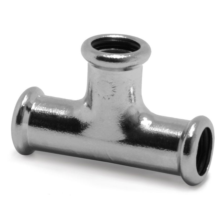 T-koppeling XPress CU verchroomd 12x12x12mm 7130C VVE=10