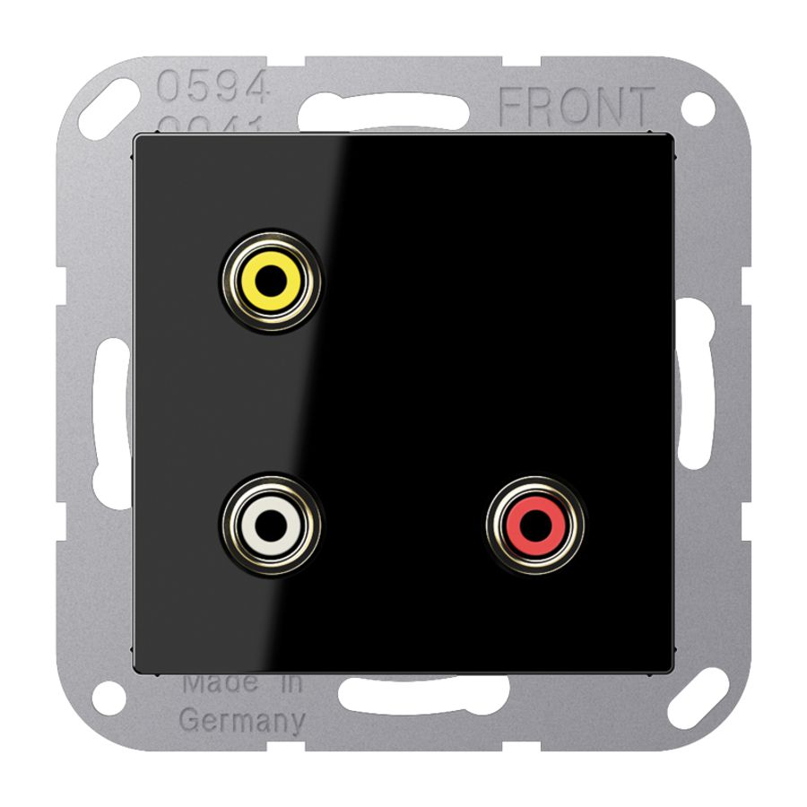Afdekking A500 zwart voor Cinch Audio/Video