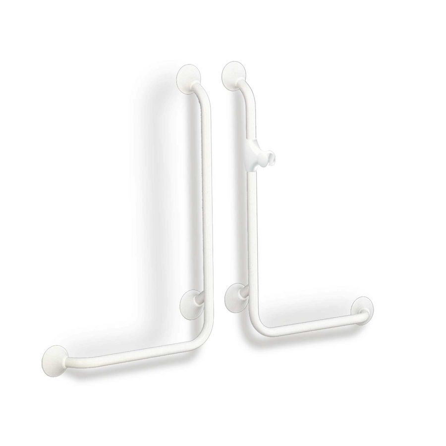 Wandbeugel 90° LI. 560x1130mm RVS gepolijst wit