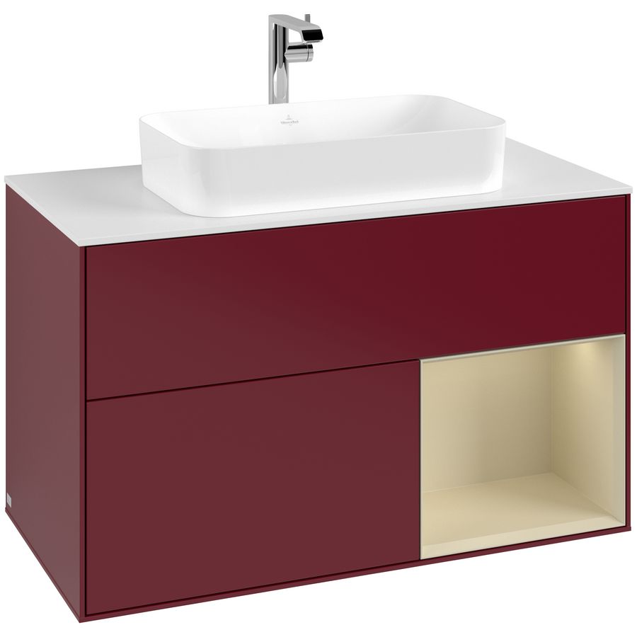 Wastafelonderkast Finion 1000x603x501mm Peony Matt Lacquer G251HJHB