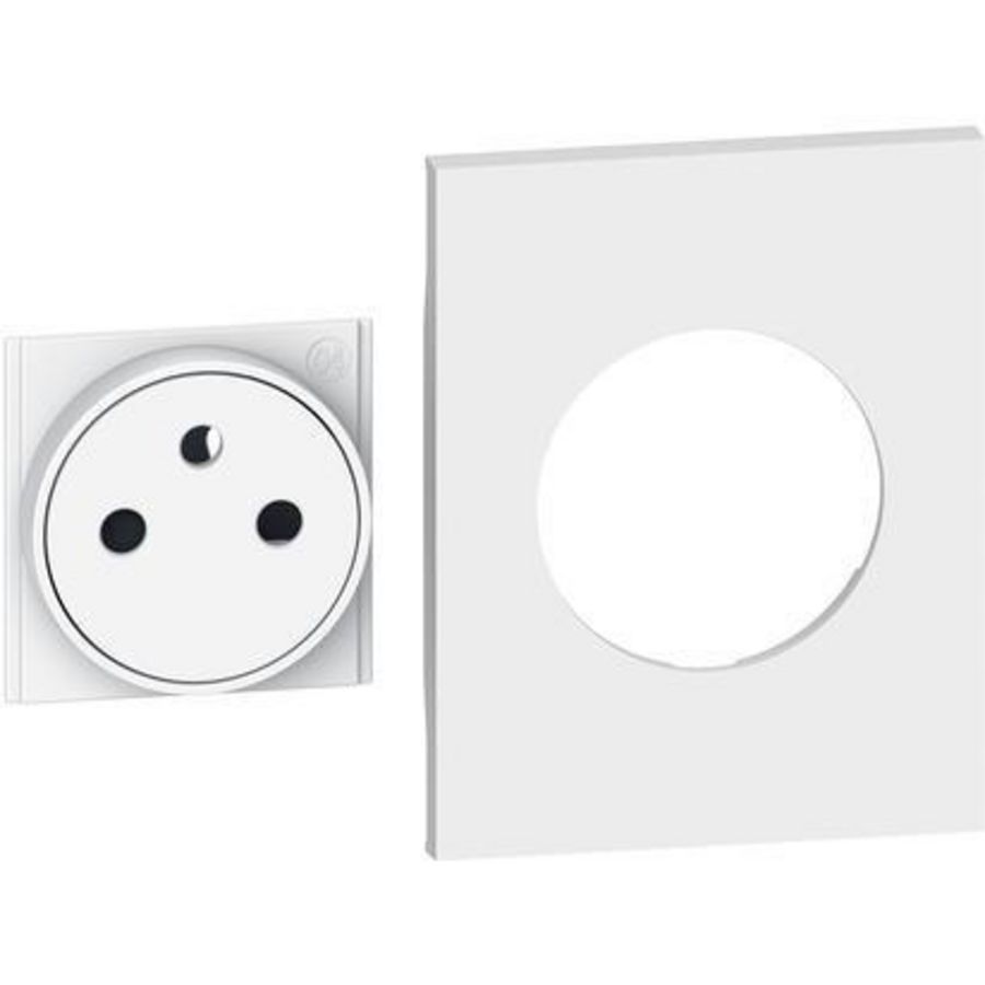 Sierplaat vlak contactdoos 2P + A wit LivingNow BTKW55M3F