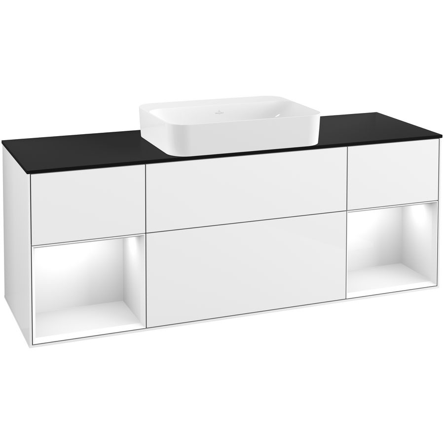 Wastafelonderkast Finion 1600x603x501mm G.White.L G742GFGF