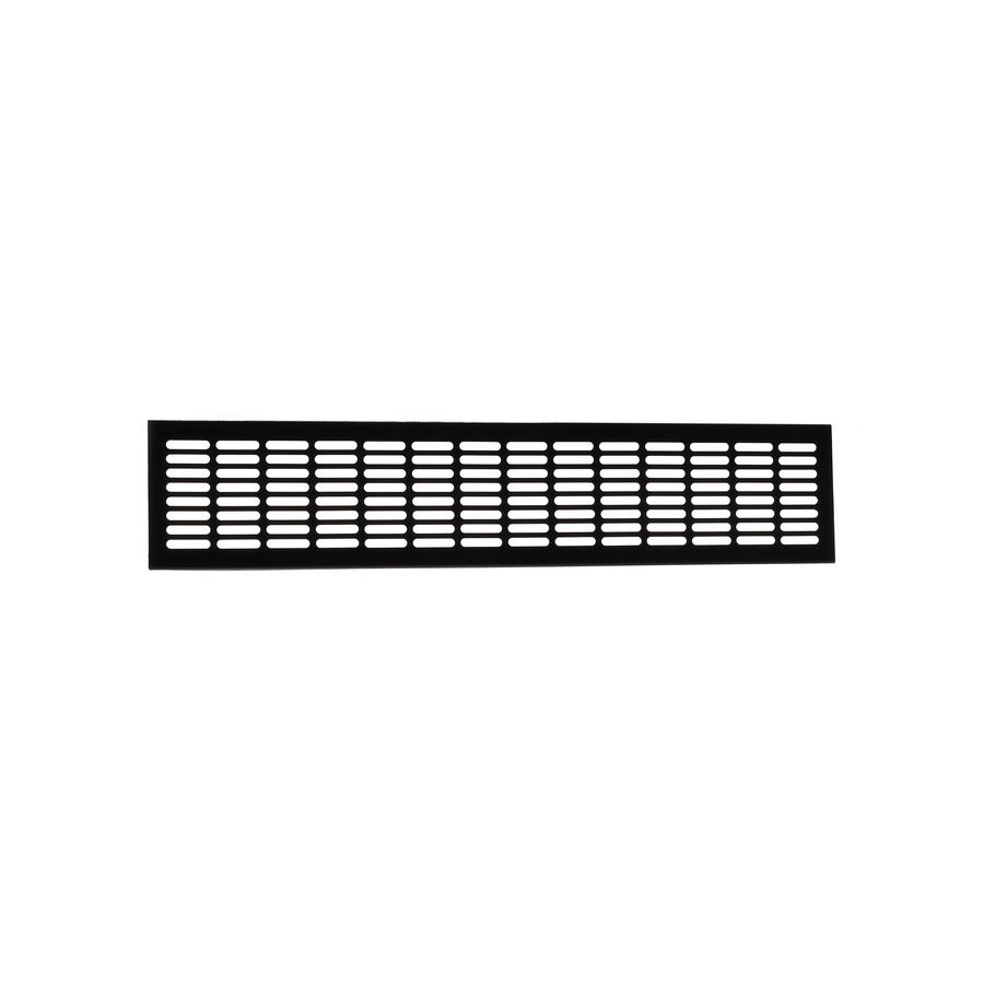 ALU meterkast-/ plintrooster 500x100mm zwart