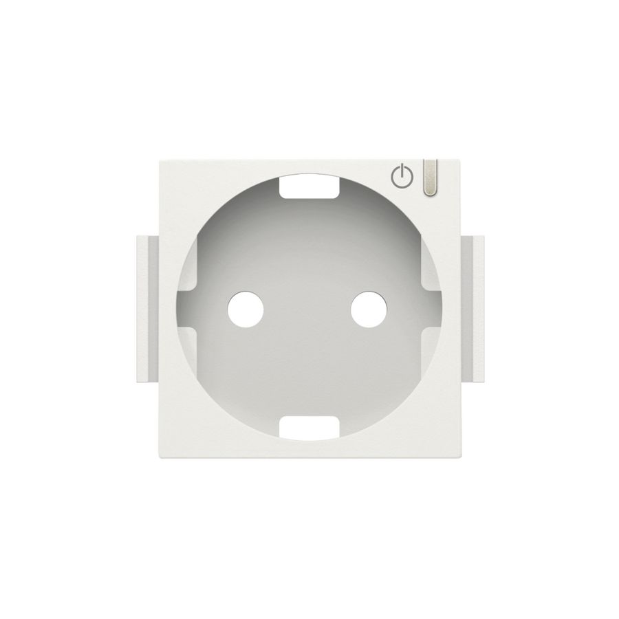 Afwerkingsset geconn. schakelbaar stopcontact+knop white