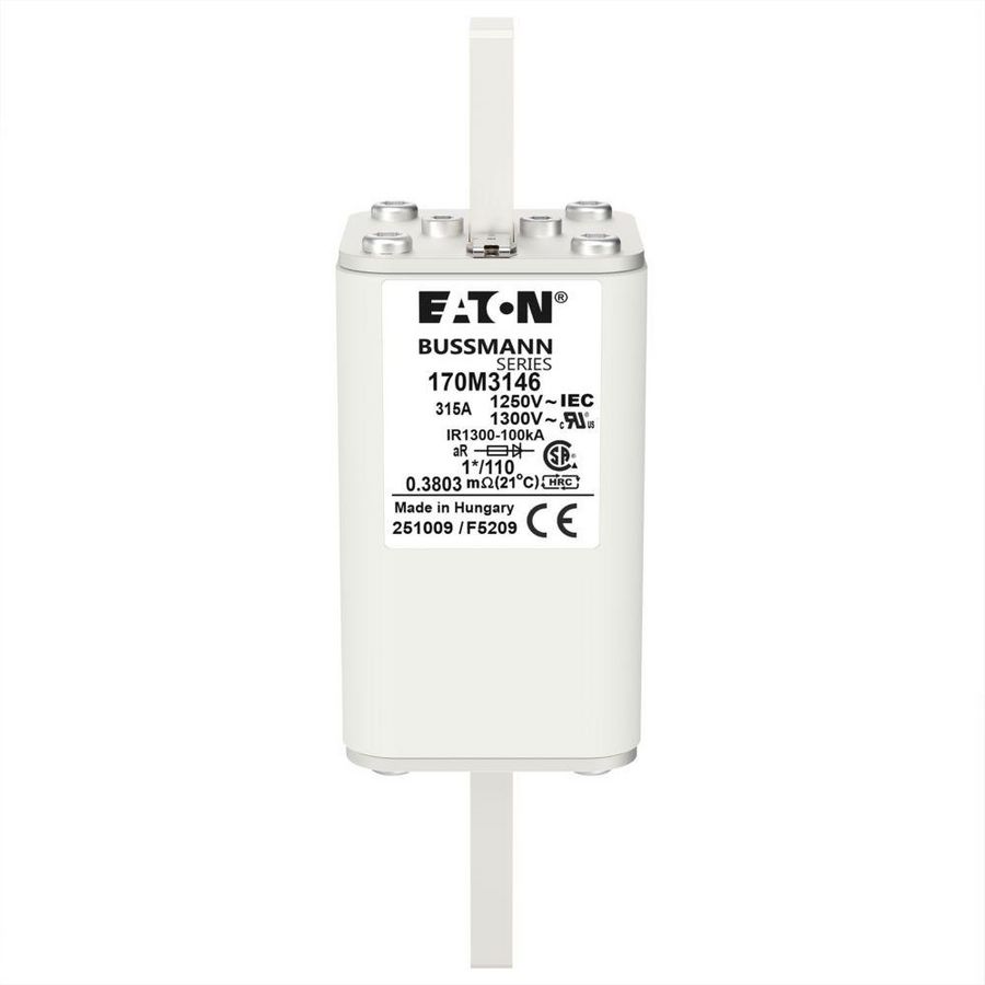 Zekering hoge snelheid 315A AC 1250V compact 1 45x45x1 VVE=6
