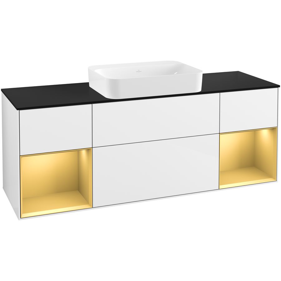 Wastafelonderkast Finion 1600x603x501mm G.White.L G742HFGF