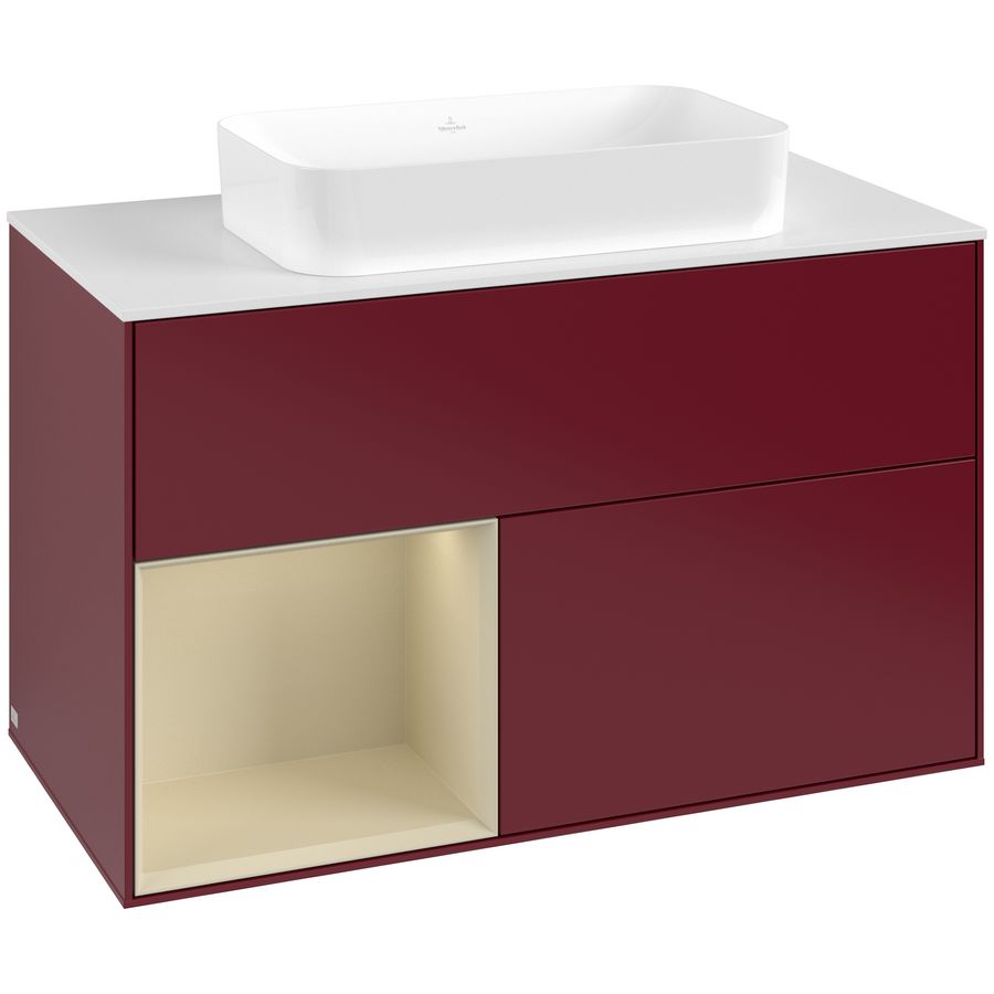 Wastafelonderkast Finion 1000x603x501mm Peony Matt Lacquer G651HJHB