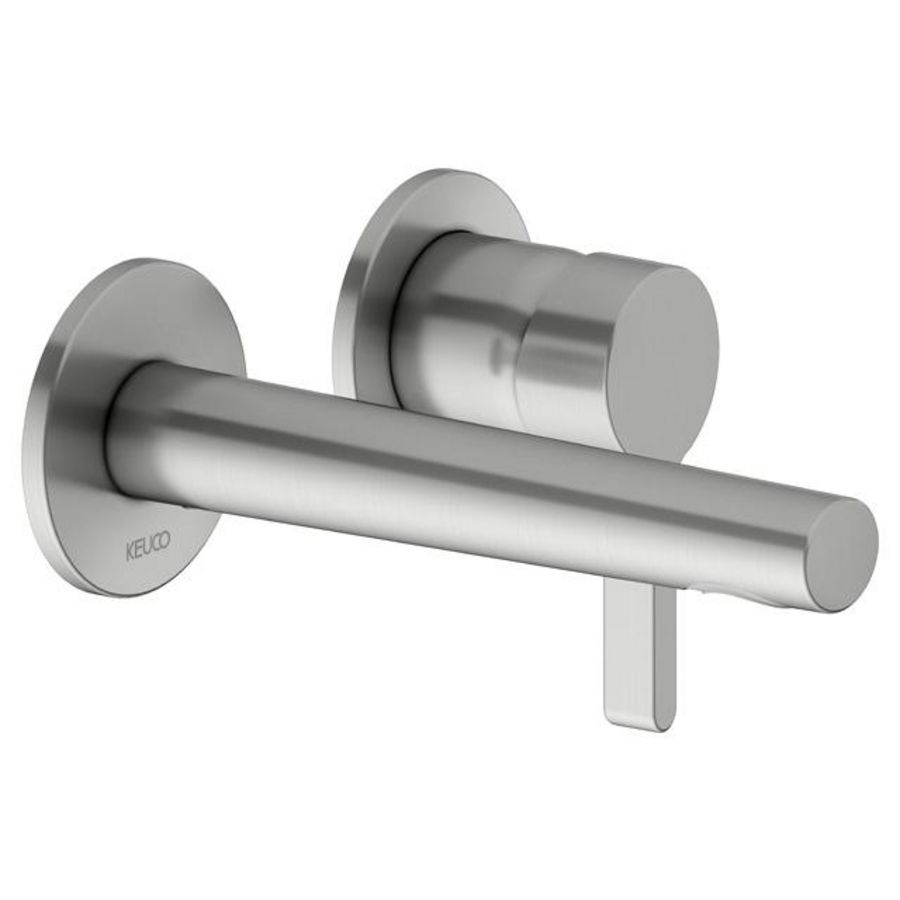 1-hendel wastafelmengkraan UP wandmontage 165mm roestvr. Staal