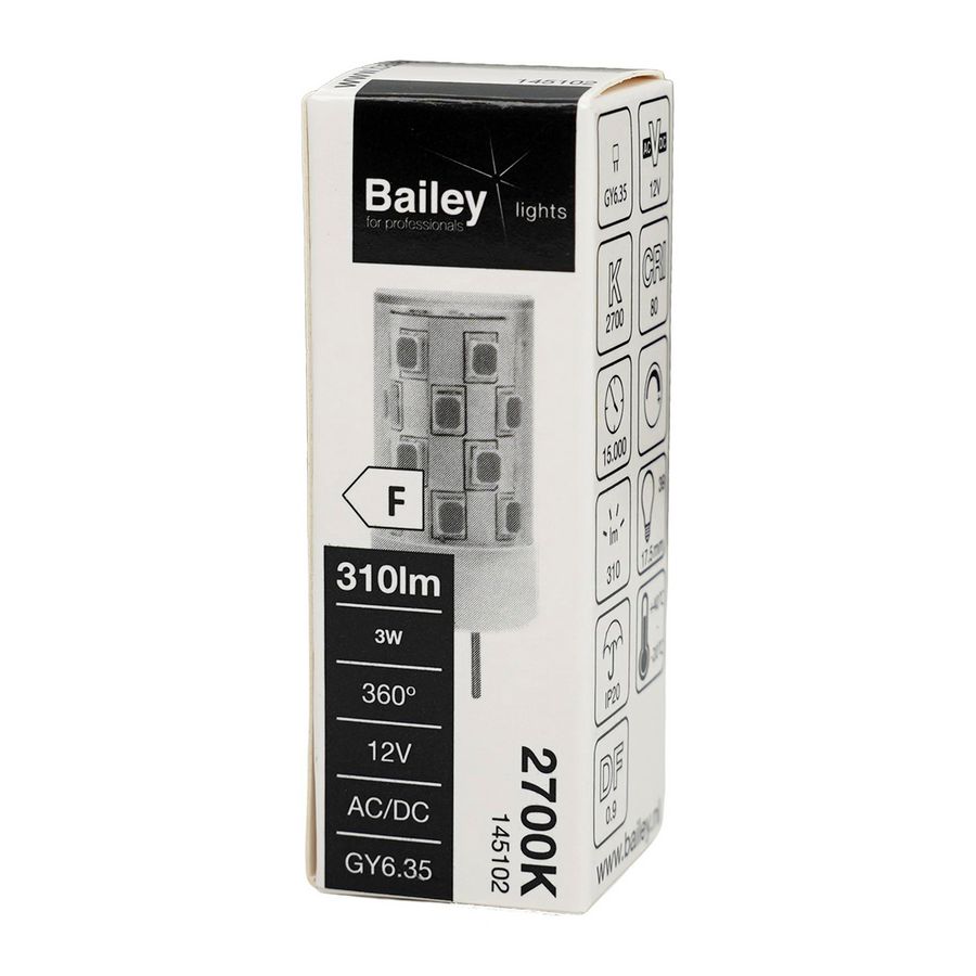 LED-lamp GY6.35 DIM 12V 3W (29W) 310lm 827 helder