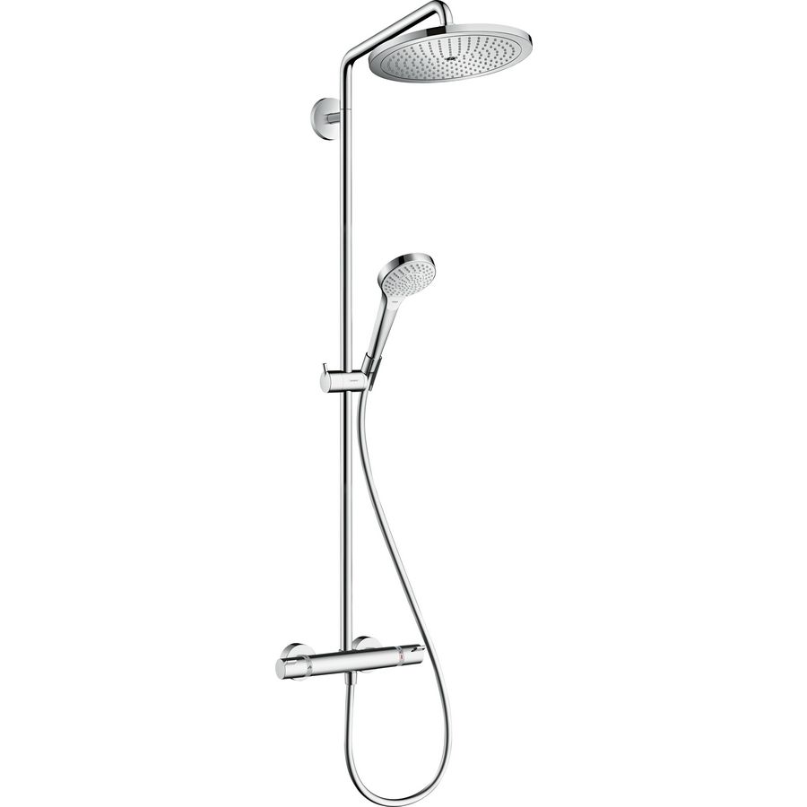 Croma Select S280 1 straalsoort Showerpipe wit/chroom