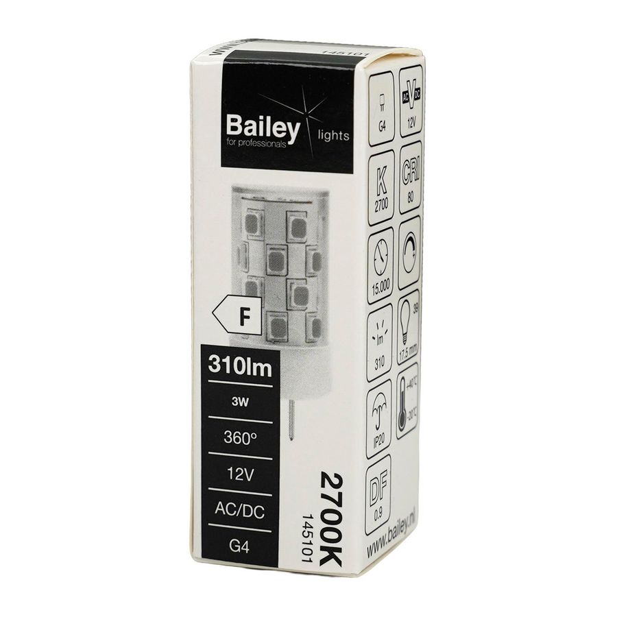 LED-lamp G4 DIM 12V 3W 29W 310lm 827 helder