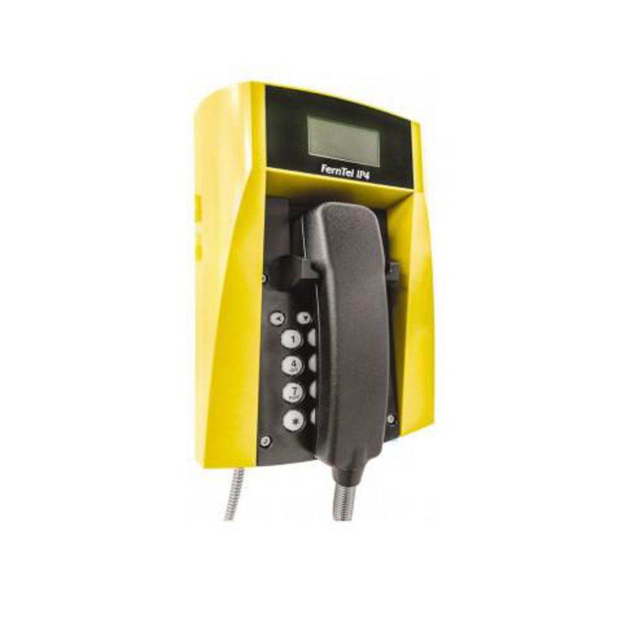 WEERBESTENDIGE TELEFOON FERNTEL IP4 ZWART/GEEL MET PANTSERSN