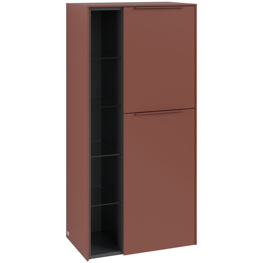 Middenkast SUBWAY 3.0 574x1200x362mm Wine Red C59902AH greep monochroom