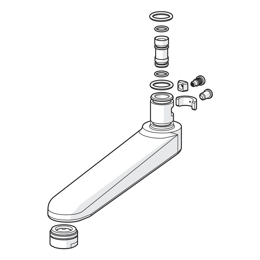 Uitloop 145mm chroom