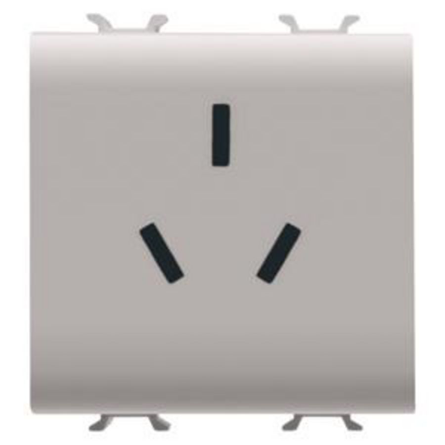 CHINESE STANDARD SOCKET- 250V ac-2P+E 10A-2 MODULE VVE=6