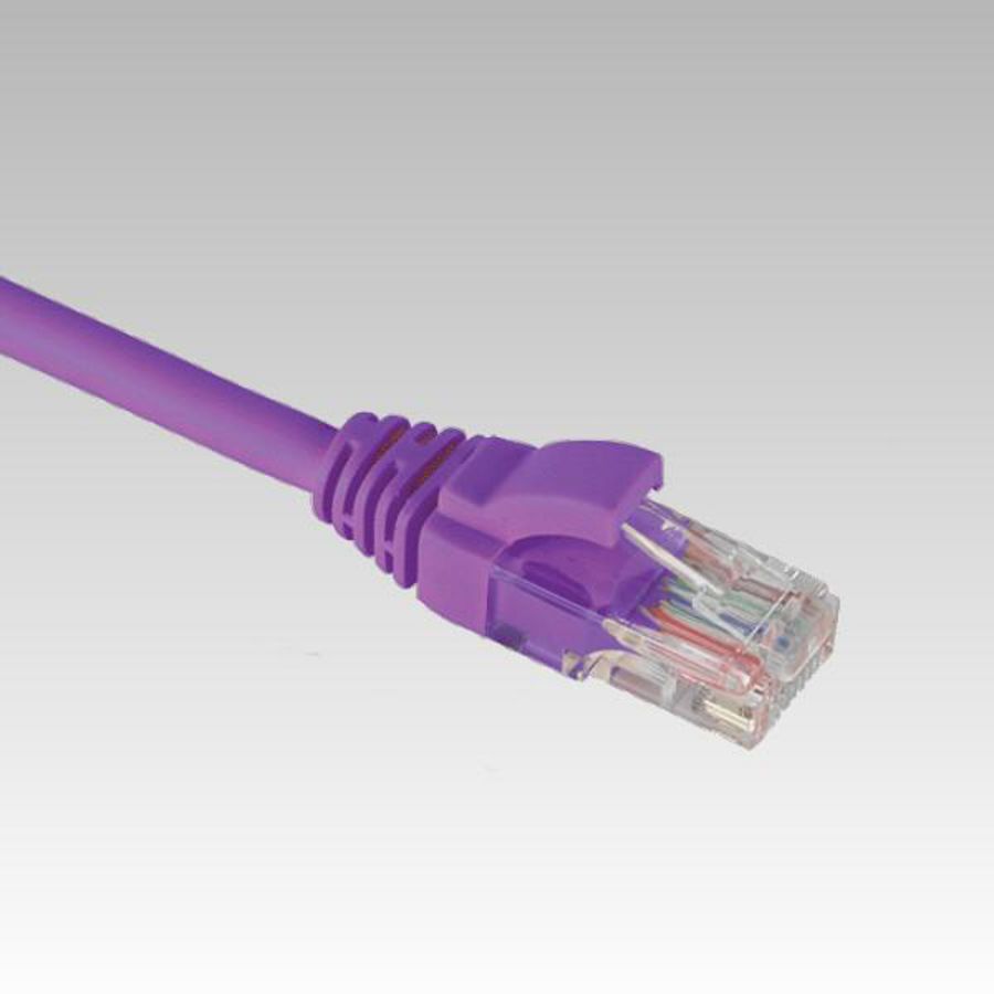 Netwerkkabel / patchkabel CAT6 U/UTP mol. LSZH w/c comp. paars 0.5mtr.