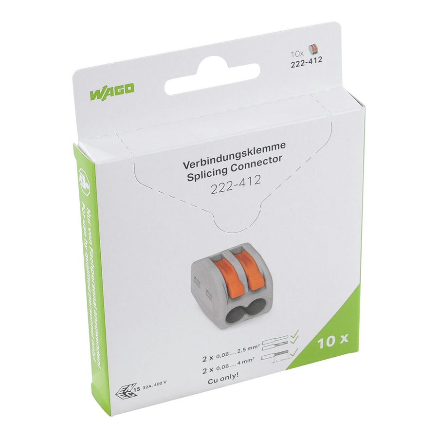 Verbindingsklem met hendels geleiders max. 4mm² gri VVE=10