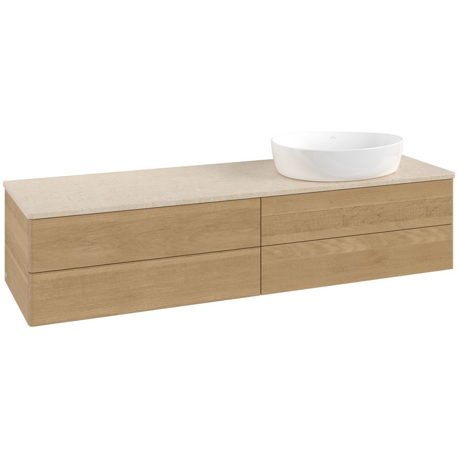 Wastafelonderkast Antao 1600x360x500mm Honey Oak K27013HN