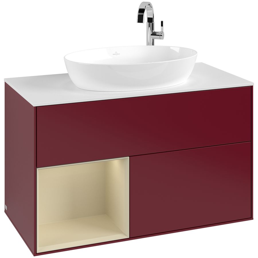 Wastafelonderkast Finion 1000x603x501mm Peony Matt Lacquer G891HJHB