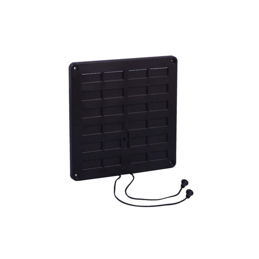 Afsluitbaar ventilatierooster 160x160mm bruin