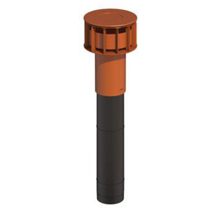 Dakdoorvoer MultiVent Ø125mm 980mm rood