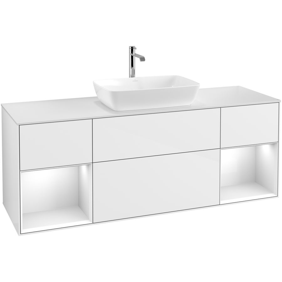 Wastafelonderkast Finion 1600x603x501mm G.White.L G861GFGF