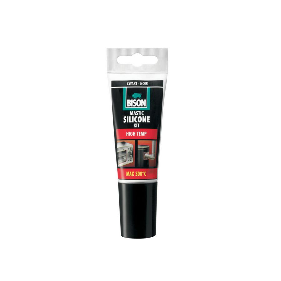 Siliconenkit hittebestendig High Temp zwart tube a 60ml.  250°C. (kortstondig 300°C.) 