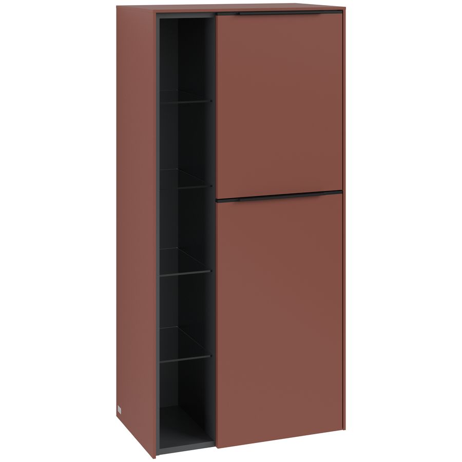 Middenkast SUBWAY 3.0 574x1200x362mm Wine Red C59901AH greep Volcano Black