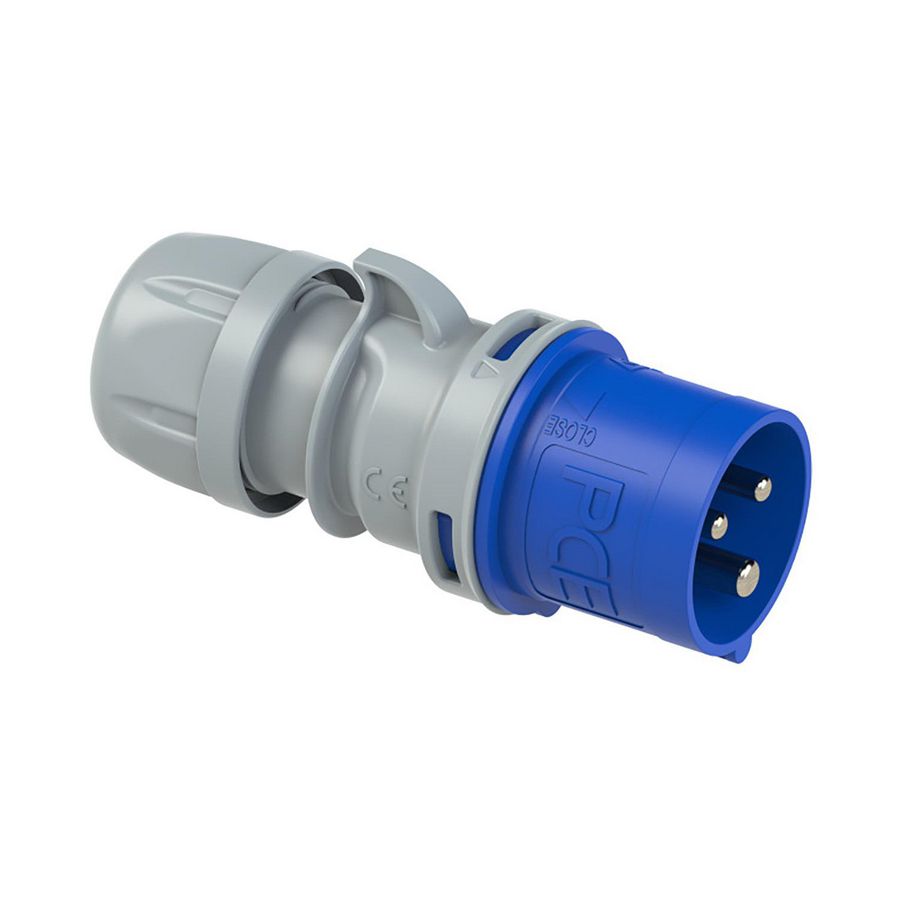 CEE-stekker / contactstop 16A 3p 230V 6h blauw IP44 Shark TT VVE=10