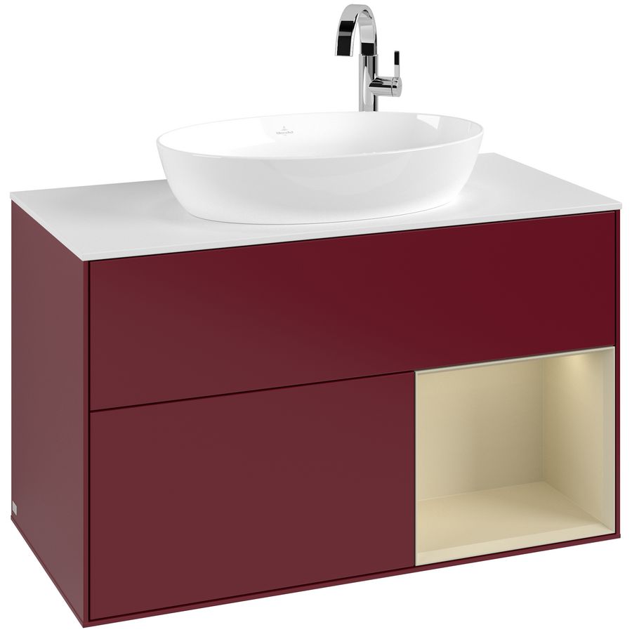 Wastafelonderkast Finion 1000x603x501mm Peony Matt Lacquer G901HJHB