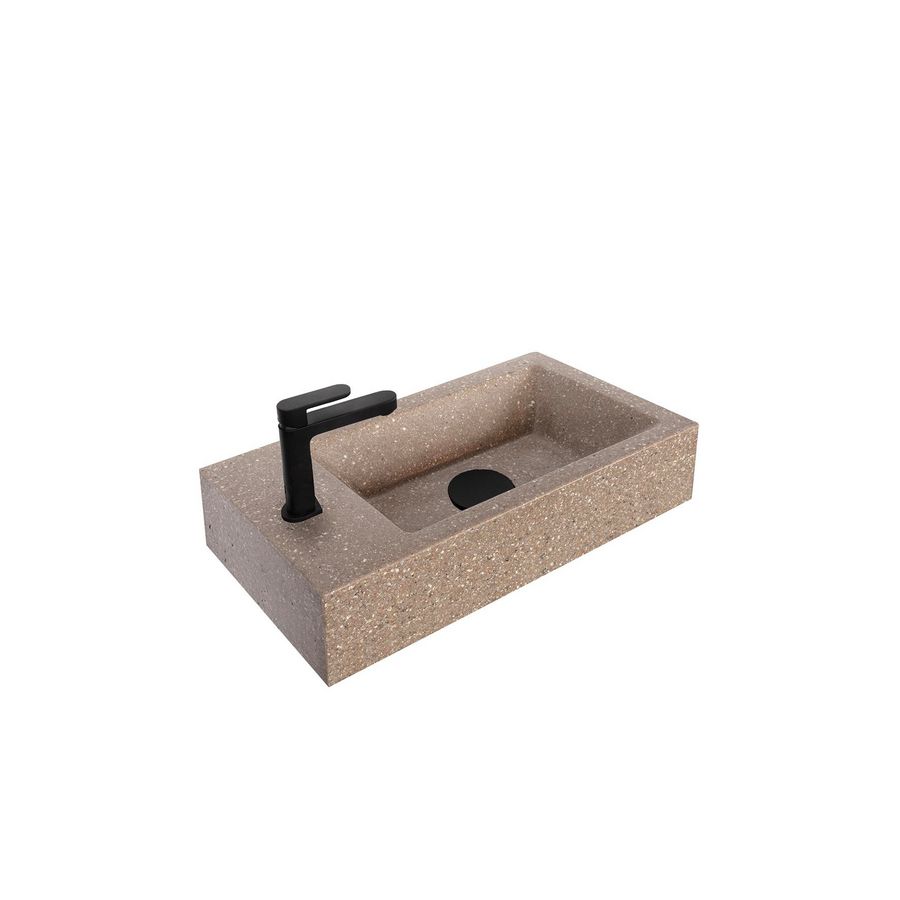 Wastafel RE1 Recycle "bierflesjes" 40x22cm 1 waskom met kraangat (los besteld)