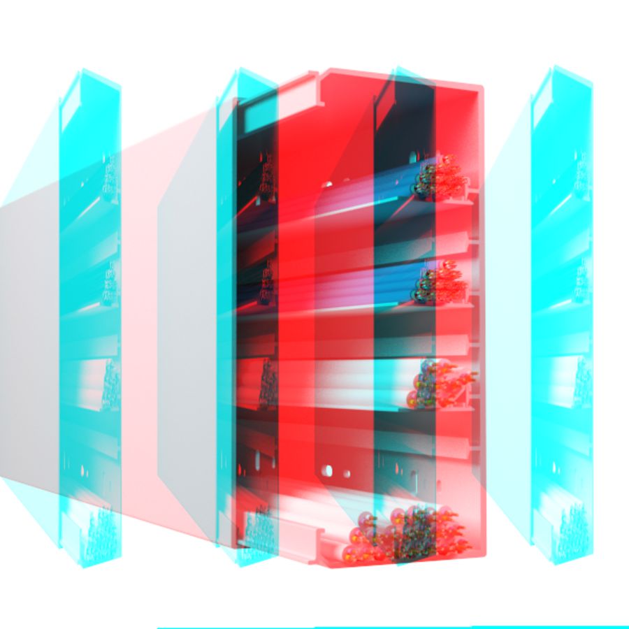 Lengte a 2 mtr. Leidingkanaal GGK FB 100x230 cremewit VVE=2