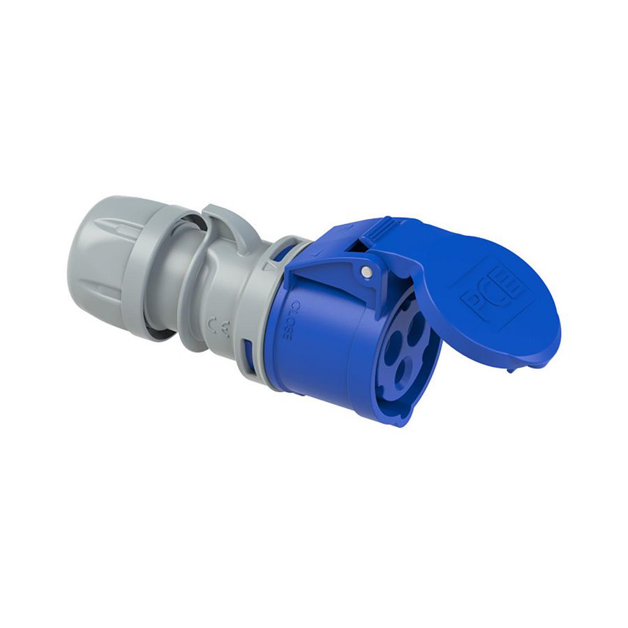 CEE contrastekker 16A 3p 230V 6h blauw IP44 Shark TT VVE=10