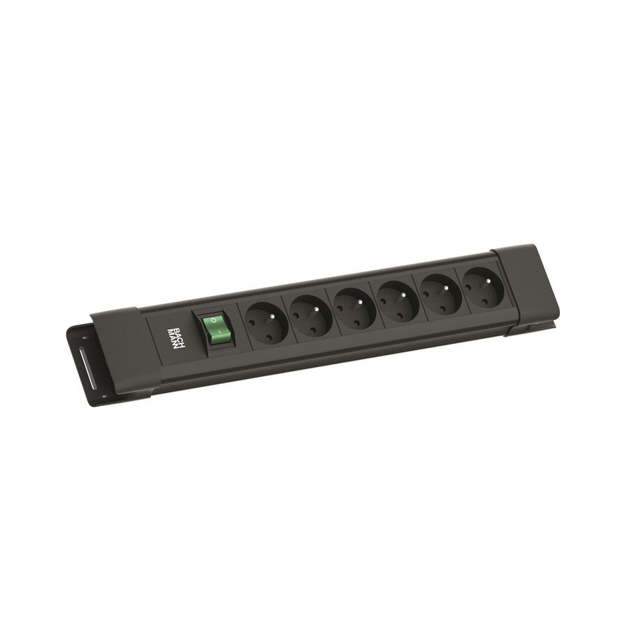 CONNECTUS 6x BE/FR schakelaar 2m RA zwart