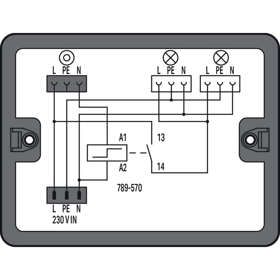 Verdeeldoos Pulsschakeling 2 ingangen 899-632/103-000
