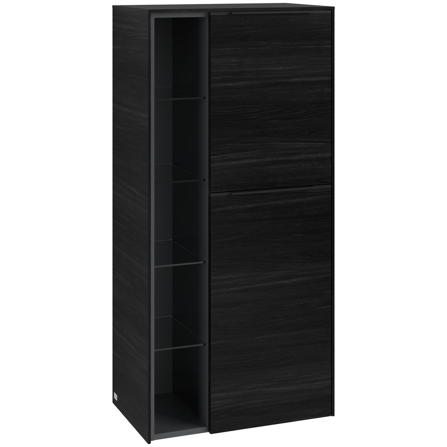 Middenkast SUBWAY 3.0 574x1200x362mm Black Oak C59901AB greep Volcano Black