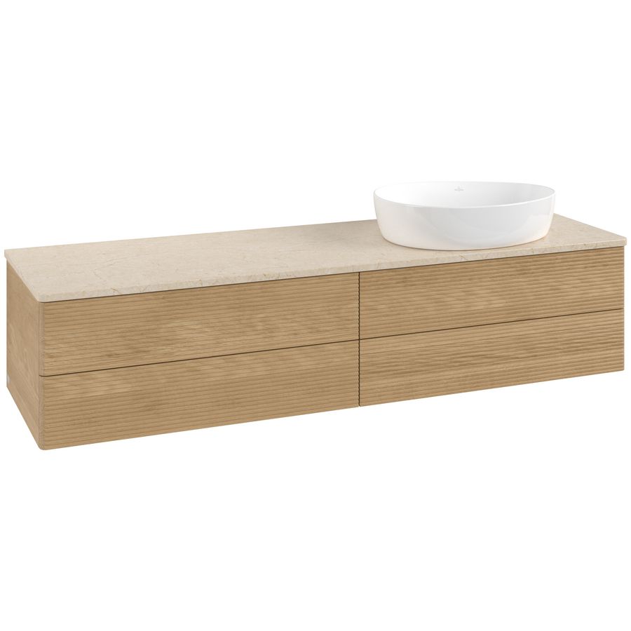 Wastafelonderkast Antao 1600x360x500mm Honey Oak K27113HN