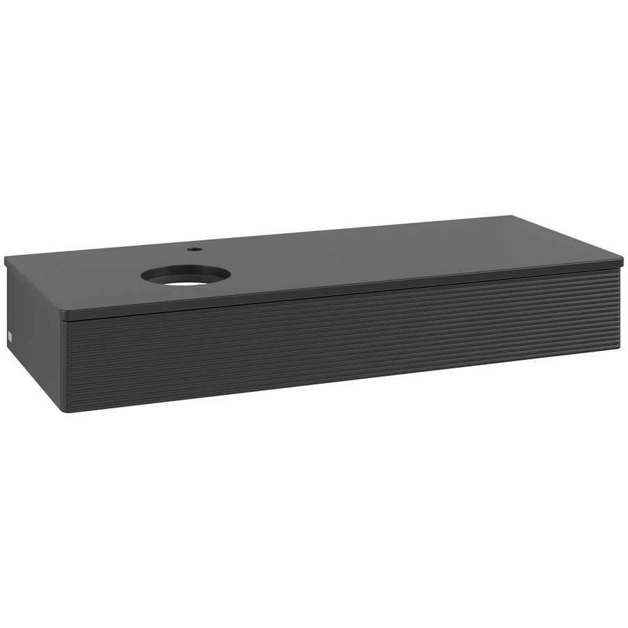 Wastafelonderkast Antao 1200x190x500mm Black Matt Lacquer K11150PD