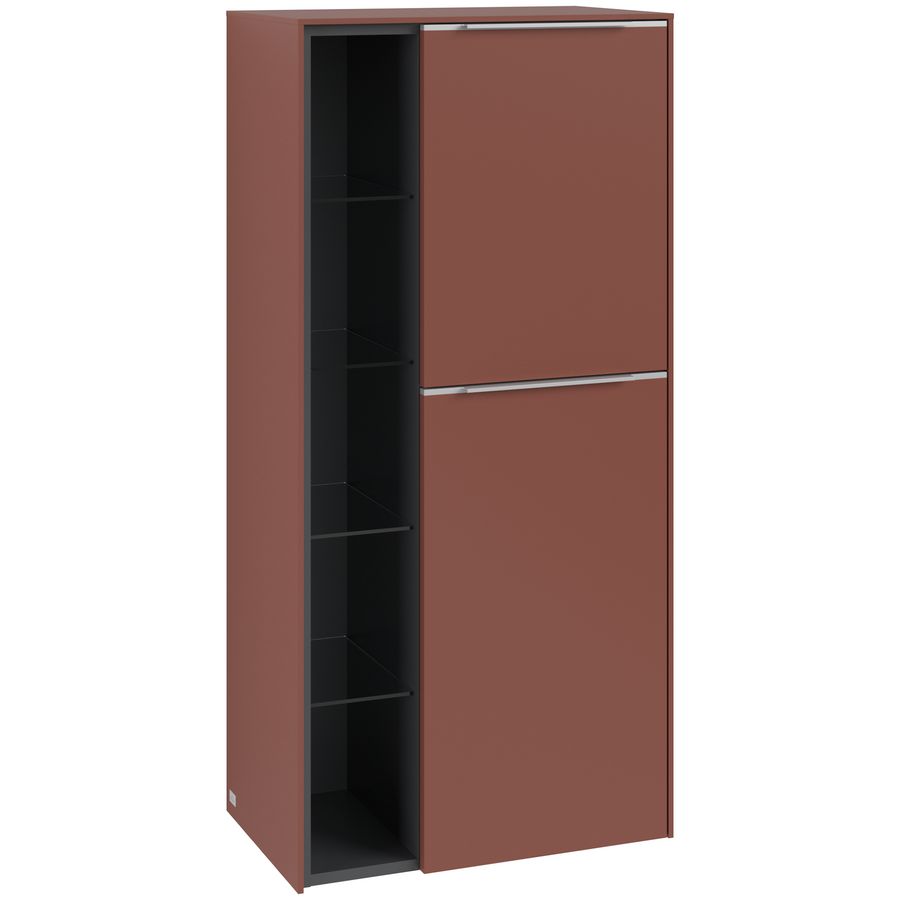 Middenkast SUBWAY 3.0 574x1200x362mm Wine Red C59900AH greep alu. glans