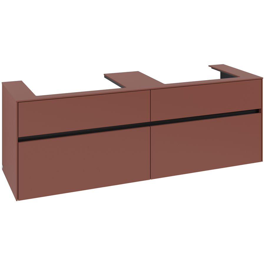 Wastafelonderkast Collaro 1600x548x500mm Wine Red C02400AH