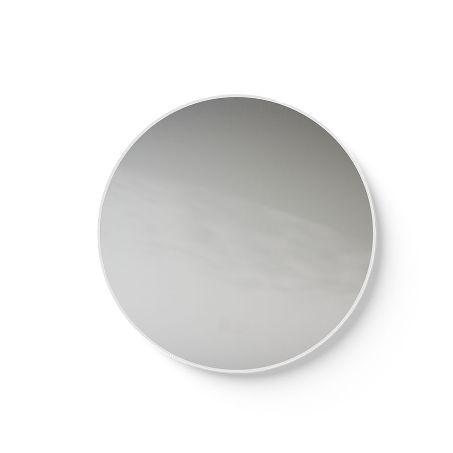 Spiegel White Line Round mat wit frame Ø600mm