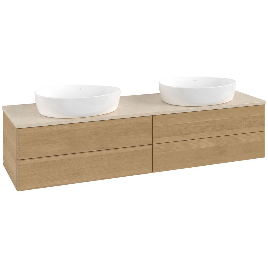 Wastafelonderkast Antao 1600x360x500mm Honey Oak K28013HN
