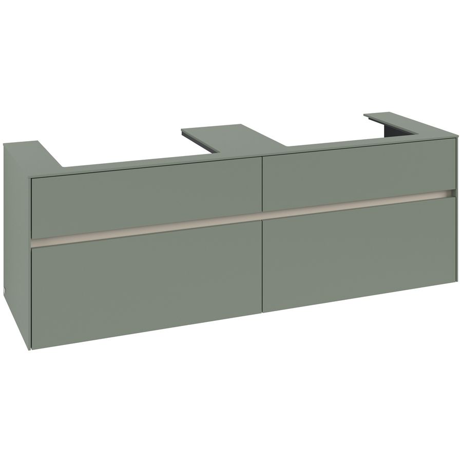 Wastafelonderkast Collaro 1600x548x500mm Soft Green C02400AF