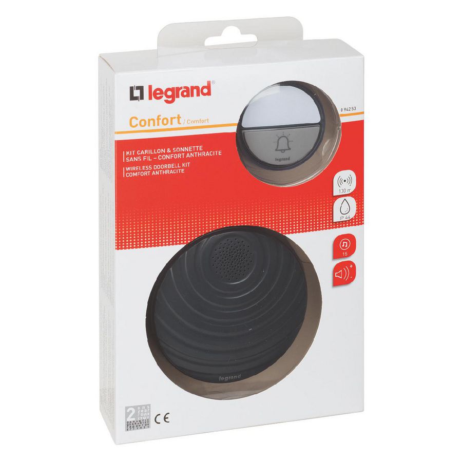 Gongenkit batterij antraciet IP44